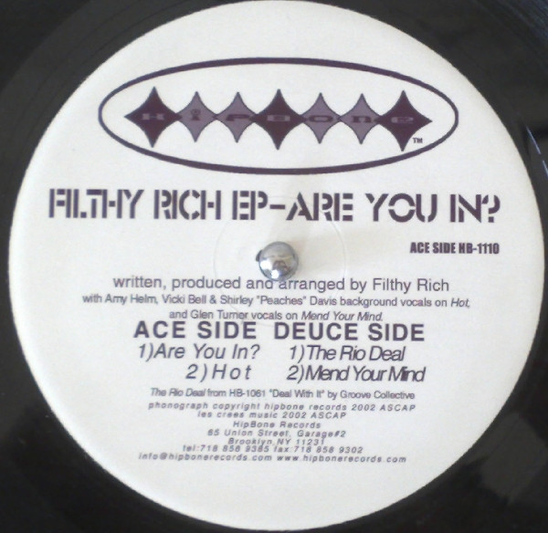 Filthy Rich - Are You In E.P. | Hipbone Records (HB-1110) - 2