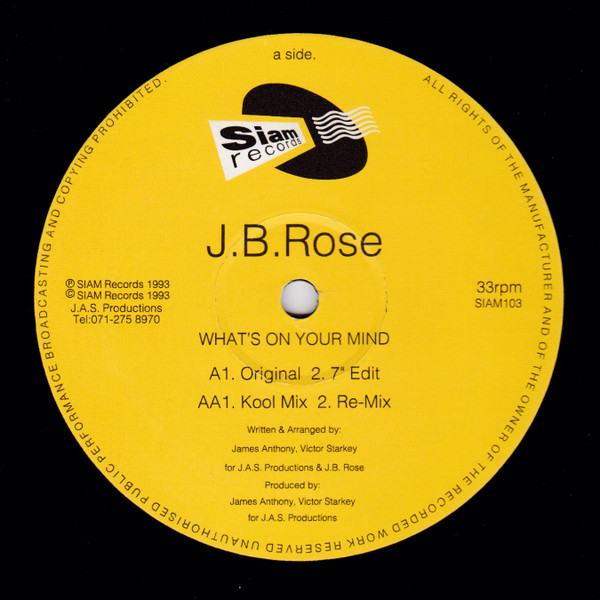 J.B.Rose - What's On Your Mind | Siam Records (SIAM103) - 4 J.B.Rose - What's On Your Mind | Siam Records (SIAM103) - 4