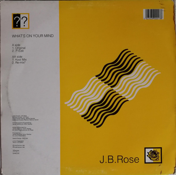 J.B.Rose - What's On Your Mind | Siam Records (SIAM103) - 2 J.B.Rose - What's On Your Mind | Siam Records (SIAM103) - 2