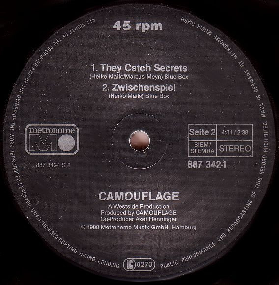 Camouflage - Strangers Thoughts | Metronome (887 342-1) - 4