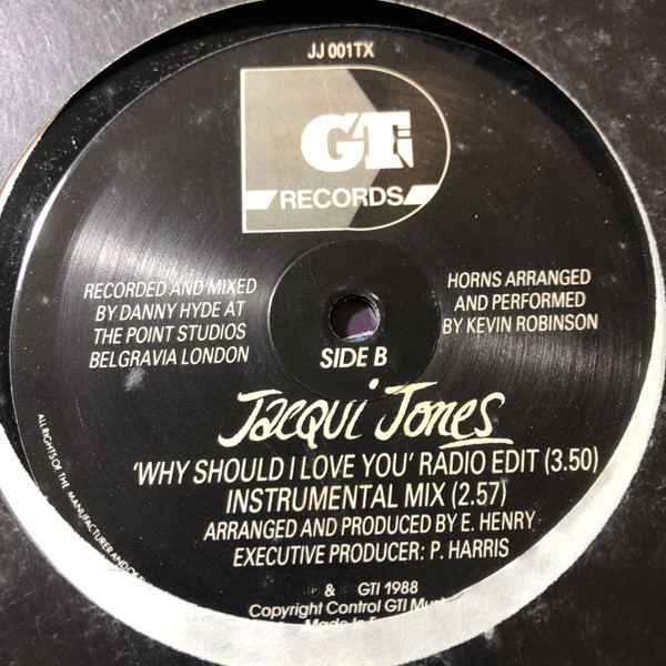 Jacqui Jones - Why Should I Love You? | GTI Records (JJ 001TX) - main Jacqui Jones - Why Should I Love You? | GTI Records (JJ 001TX) - main