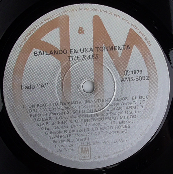 The Raes - Dancing Up A Storm | A&M Records (AMS-5052) - 3