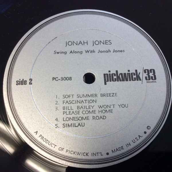 Jonah Jones - Swing Along With Jonah Jones | Pickwick/33 Records (PC-3008) - 4 Jonah Jones - Swing Along With Jonah Jones | Pickwick/33 Records (PC-3008) - 4