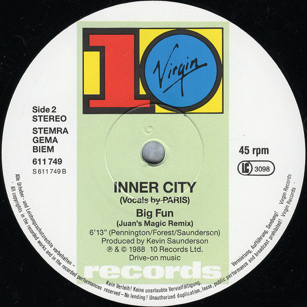 Inner City - Big Fun | 10 Records (611 749) - 4