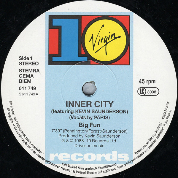 Inner City - Big Fun | 10 Records (611 749) - 3