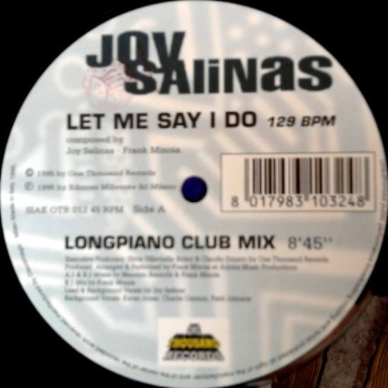 Joy Salinas - Let Me Say I Do | One Thousand Records (OTR 012) - 2 Joy Salinas - Let Me Say I Do | One Thousand Records (OTR 012) - 2