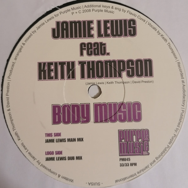 Jamie Lewis feat. Keith Thompson - Body Music | Purple Music (PM 045) - 2 Jamie Lewis feat. Keith Thompson - Body Music | Purple Music (PM 045) - 2