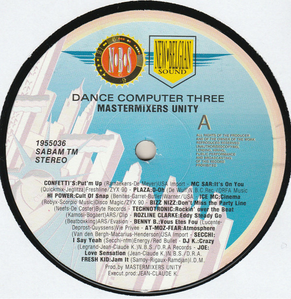 Mastermixers Unity - Dance Computer 3 - The Original | N.B.S. Records (1955035) - 3 Mastermixers Unity - Dance Computer 3 - The Original | N.B.S. Records (1955035) - 3