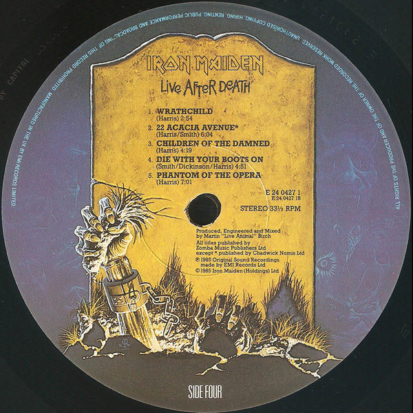 Iron Maiden - Live After Death | EMI (RIP 1) - 8 Iron Maiden - Live After Death | EMI (RIP 1) - 8