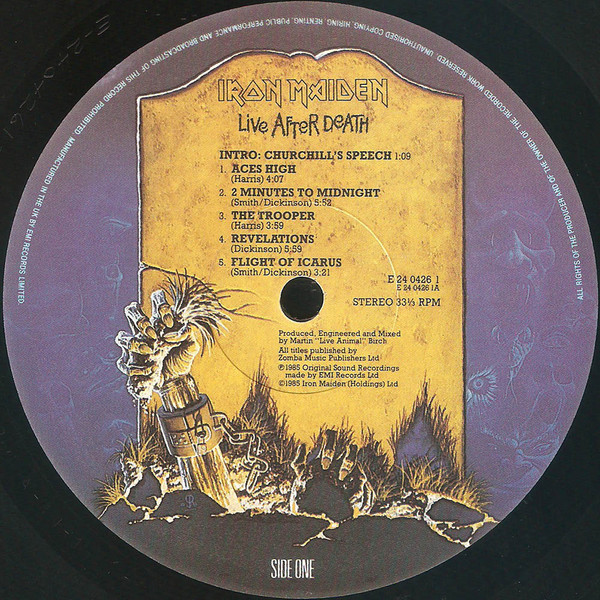 Iron Maiden - Live After Death | EMI (RIP 1) - 5 Iron Maiden - Live After Death | EMI (RIP 1) - 5