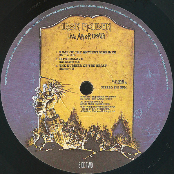 Iron Maiden - Live After Death | EMI (RIP 1) - 6 Iron Maiden - Live After Death | EMI (RIP 1) - 6