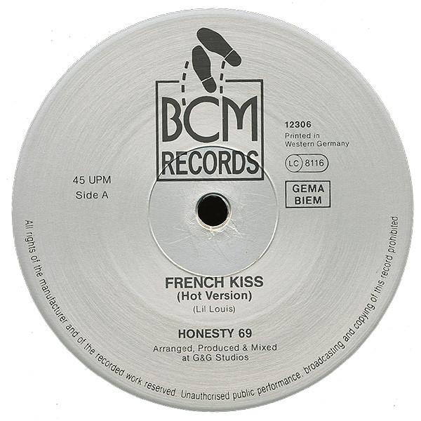 Honesty 69 - French Kiss | BCM Records (12306) - 3 Honesty 69 - French Kiss | BCM Records (12306) - 3