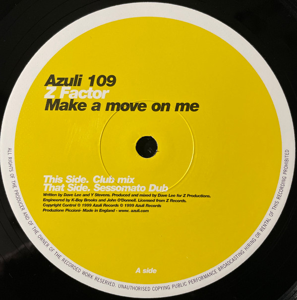 Z Factor - Make A Move On Me | Azuli Records (AZNY 109) - 5 Z Factor - Make A Move On Me | Azuli Records (AZNY 109) - 5