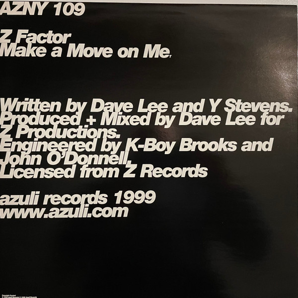 Z Factor - Make A Move On Me | Azuli Records (AZNY 109) - 3 Z Factor - Make A Move On Me | Azuli Records (AZNY 109) - 3