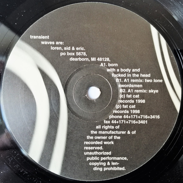 Transient Waves - Born With A Body And Fucked In The Head | FatCat Records (12fat010) - 2