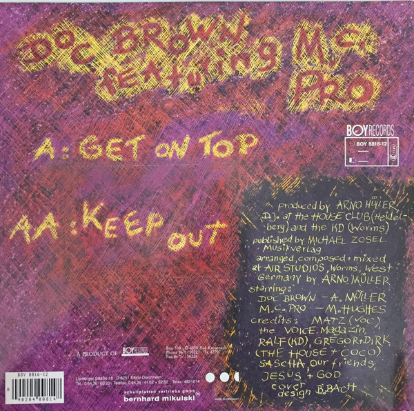 Doc Brown - Get On Top | BOY Records (BOY 8816-12) - 2