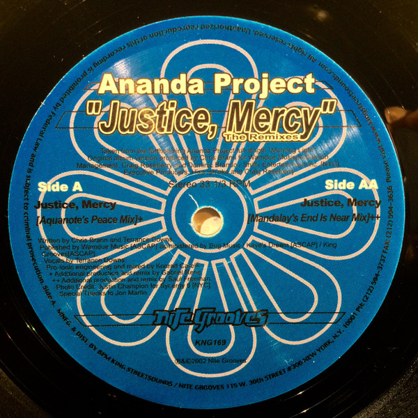The Ananda Project Feat. Terrance Downs - Justice, Mercy (The Remixes) | Nite Grooves (KNG169) - 2