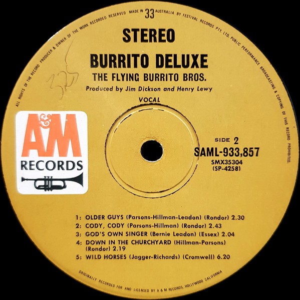 The Flying Burrito Bros - Burrito Deluxe | A&M Records (SAML-933857) - 4