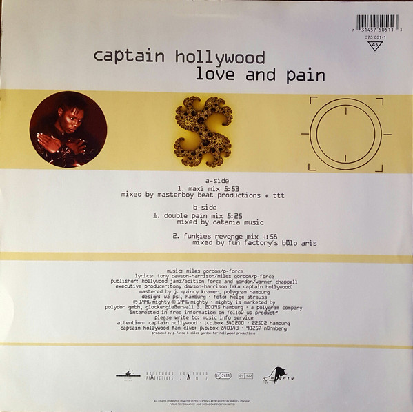 Captain Hollywood - Love And Pain | Mighty (575 051-1) - 2