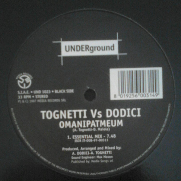 Tognetti vs Dodici - Omanipatmeum | Underground (UND 1023) - main Tognetti vs Dodici - Omanipatmeum | Underground (UND 1023) - main