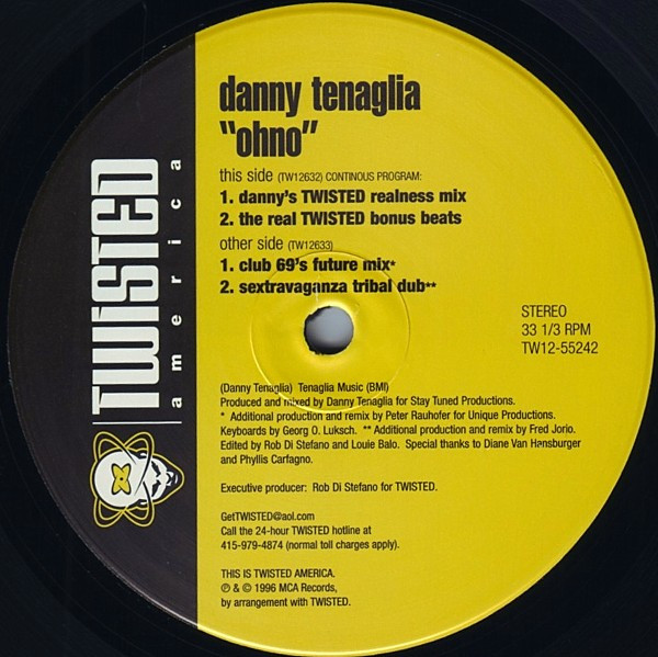 Danny Tenaglia - Ohno | Twisted America Records (TW12-55242) - 3 Danny Tenaglia - Ohno | Twisted America Records (TW12-55242) - 3