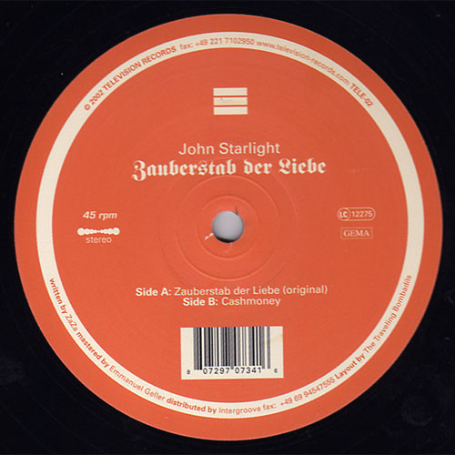 John Starlight - Zauberstab Der Liebe | Television Records (TELE-02)