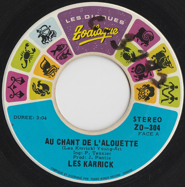 Les Karrick - Au Chant De L'Alouette | Les Disques Zodiaque (ZO-304)