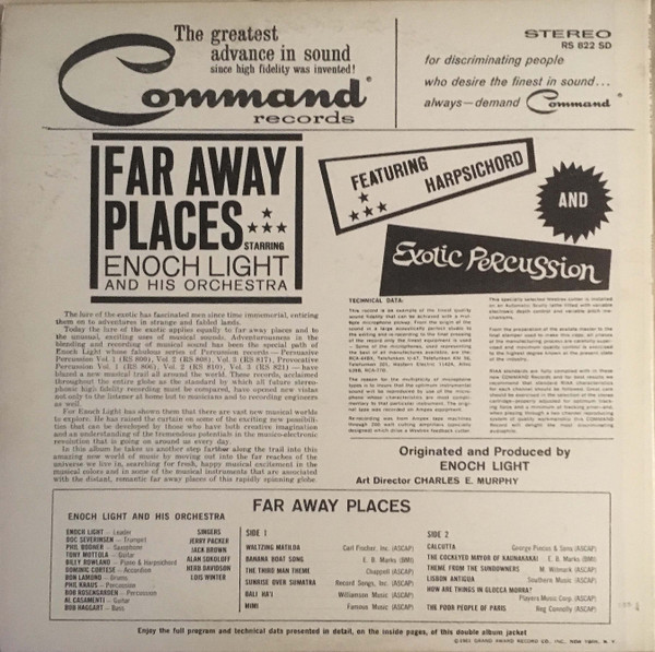 Enoch Light And His Orchestra - Far Away Places | Command (RS 822SD) - 3