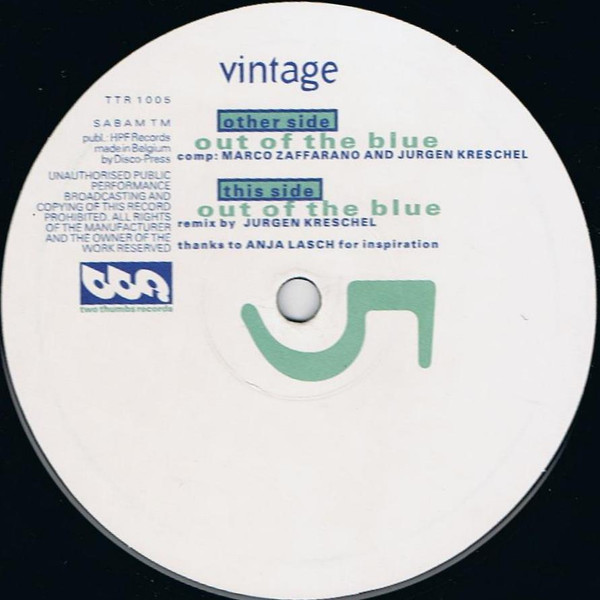 Vintage - Out Of The Blue | Two Thumbs (TTR 1005) - 2