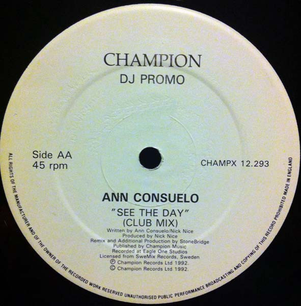 Ann Consuelo - See The Day | Champion (CHAMPX 12.293) - 3