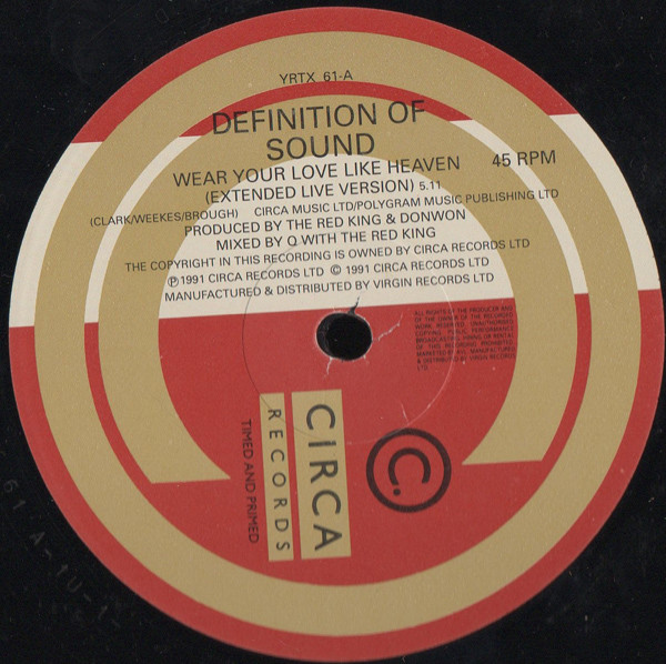 Definition Of Sound - Wear Your Love Like Heaven | Circa (YRTX 61) - 3 Definition Of Sound - Wear Your Love Like Heaven | Circa (YRTX 61) - 3