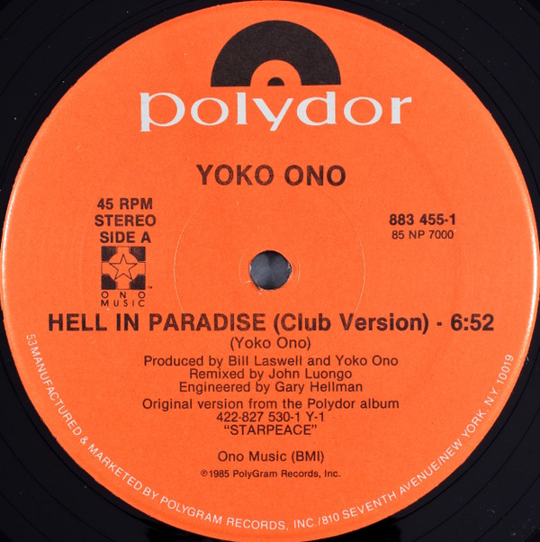 Yoko Ono - Hell In Paradise | Polydor (883 455-1) - 3