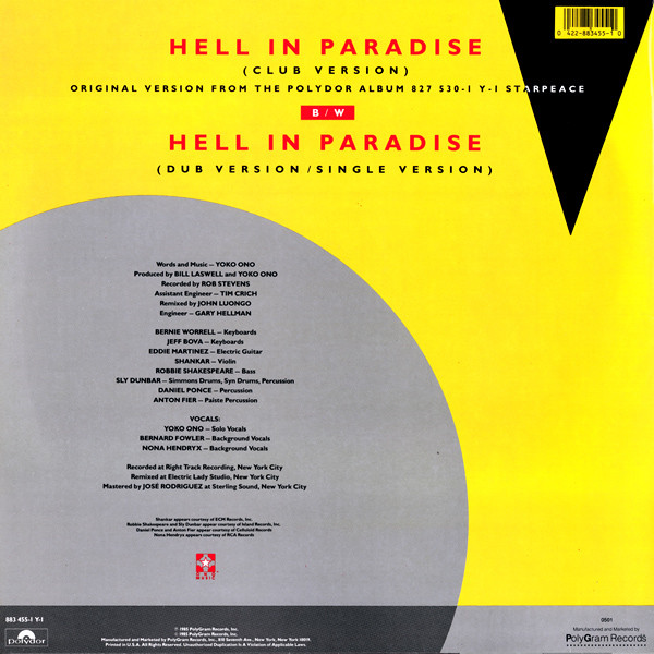 Yoko Ono - Hell In Paradise | Polydor (883 455-1) - 2