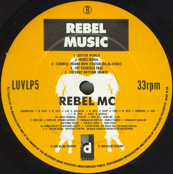 Rebel MC - Rebel Music | Desire Records (LUVLP 5) - 5