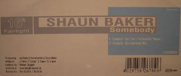 Shaun Baker - Somebody | Fairlight Records (No16) - 3 Shaun Baker - Somebody | Fairlight Records (No16) - 3