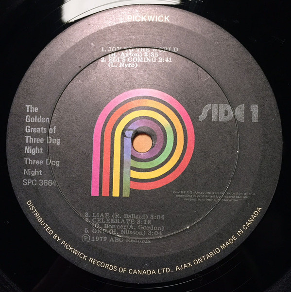 Three Dog Night - The Golden Greats Of Three Dog Night | Pickwick (SPC-3664) - 3