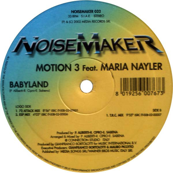 Motion 3 Feat. Maria Nayler - Babyland | NoiseMaker (NM 032) - main