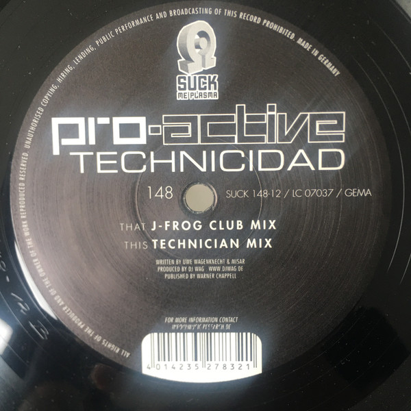 Pro-Active - Technicidad | Suck Me Plasma (SUCK 148-12) - 4 Pro-Active - Technicidad | Suck Me Plasma (SUCK 148-12) - 4