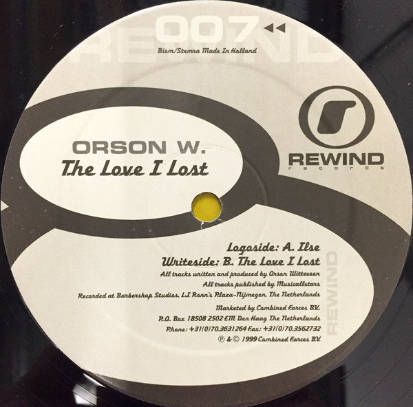 Orson W. - The Love I Lost | Rewind Records (REWIND 007) - 4