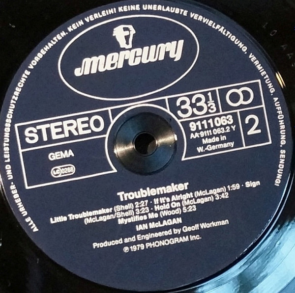 Ian McLagan - Troublemaker | Mercury (9111 063) - 4
