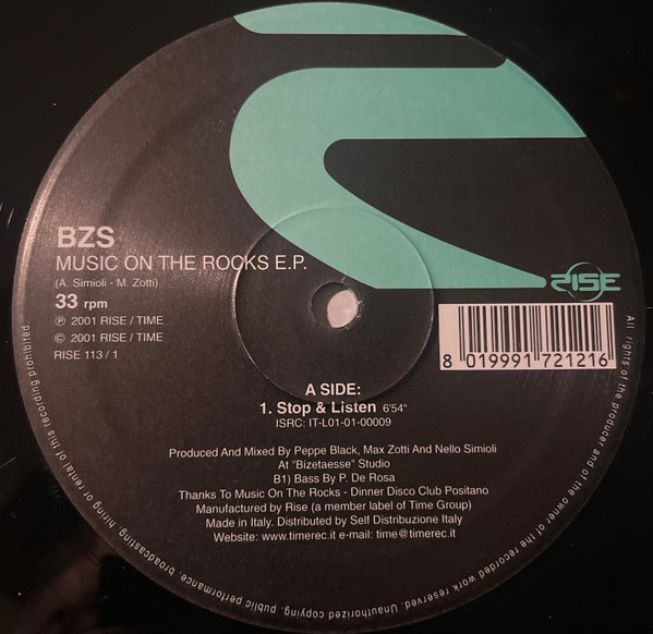 BZS - Music On The Rocks EP | Rise (RISE 113) - 3 BZS - Music On The Rocks EP | Rise (RISE 113) - 3