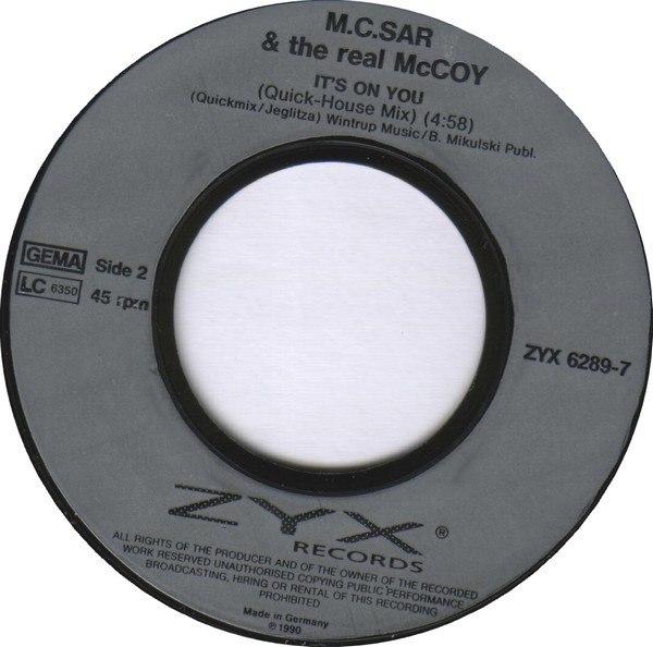 Real McCoy - It's On You | ZYX Records (ZYX 6289-7) - 4