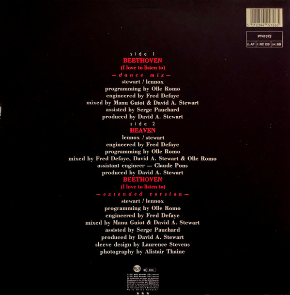 Eurythmics - Beethoven | RCA (PT 41572) - 2 Eurythmics - Beethoven | RCA (PT 41572) - 2