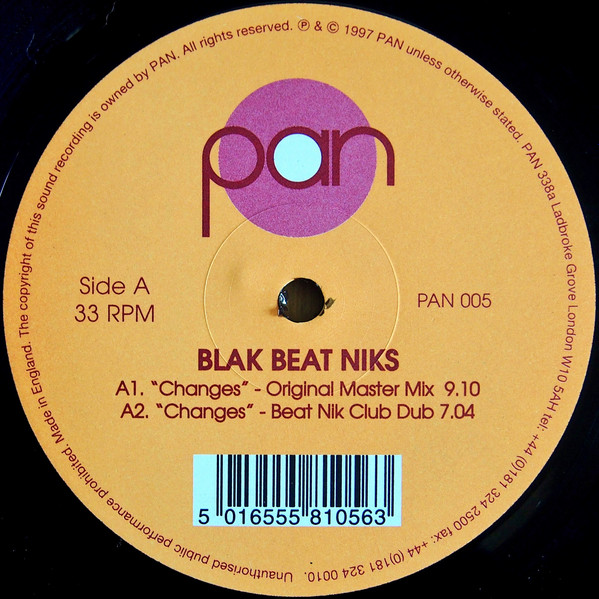 Blak Beat Niks - Changes / Ooohhh | PAN (PAN 005) - main