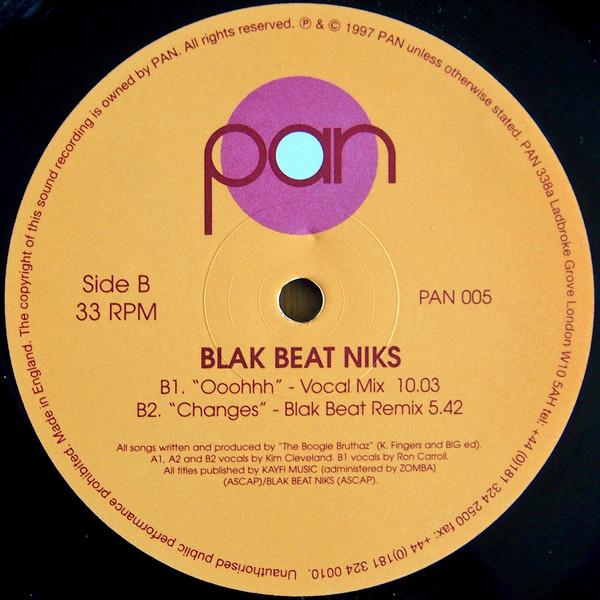 Blak Beat Niks - Changes / Ooohhh | PAN (PAN 005) - 2