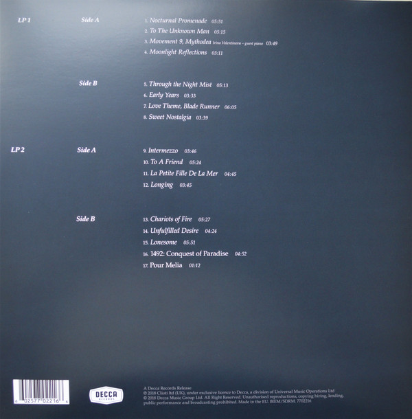 Vangelis - Nocturne (The Piano Album) (2LP) [Vinyl] | Decca (7702216) - 3