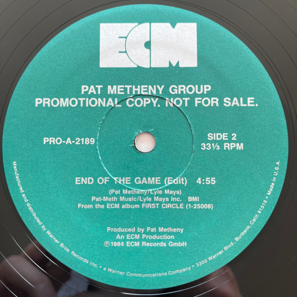 Pat Metheny Group - The First Circle | ECM Records (PRO-A-2189) - 4