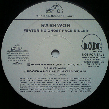 Raekwon - Heaven & Hell | RCA Records Label (RDAB 64200-1) - 2