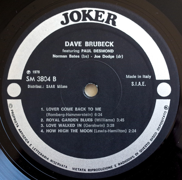 Dave Brubeck - Dave Brubeck | Joker (SM 3804) - 4
