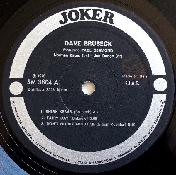 Dave Brubeck - Dave Brubeck | Joker (SM 3804) - 3